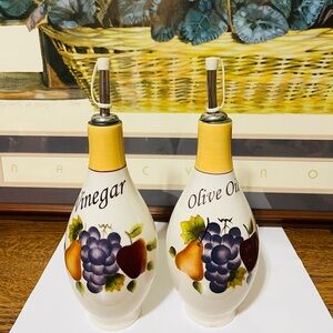 vintage Sonoma Villa olive oil and vinegar dispenser set by Home Interiors